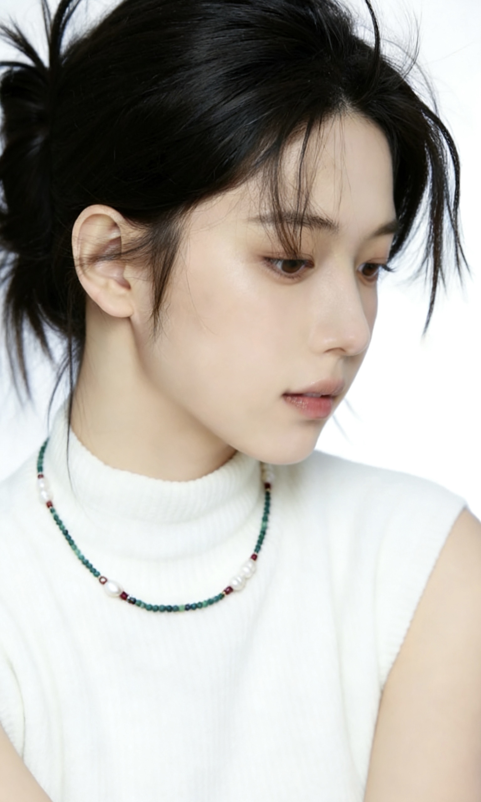 莫奈花园｜孔雀石项链