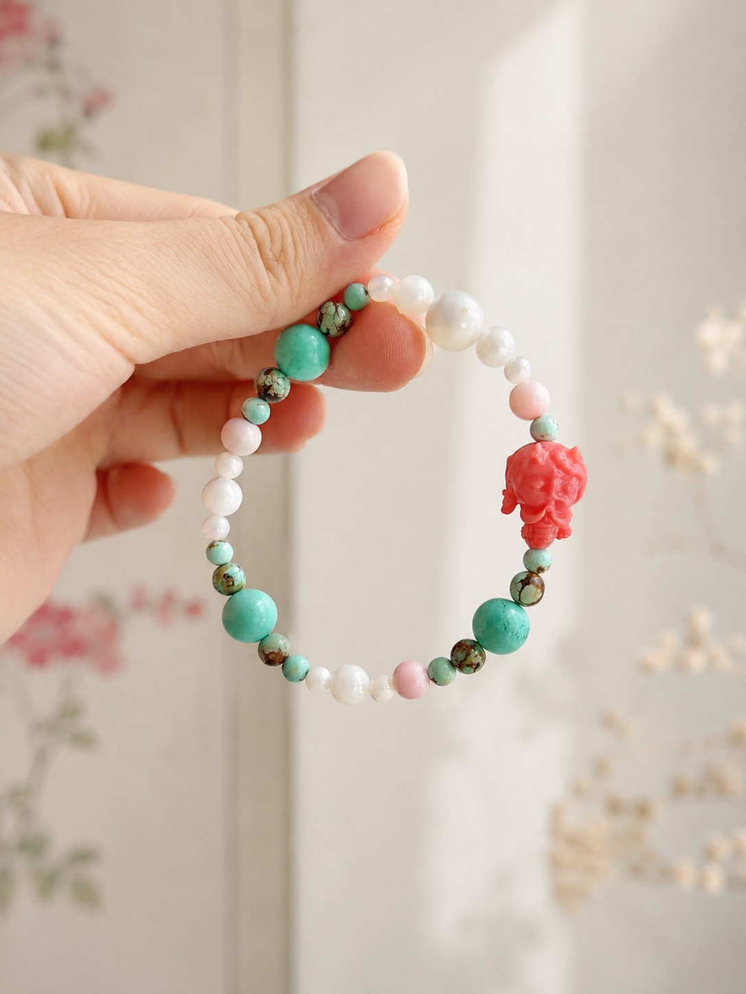 龙女祈福｜松石女王贝手串